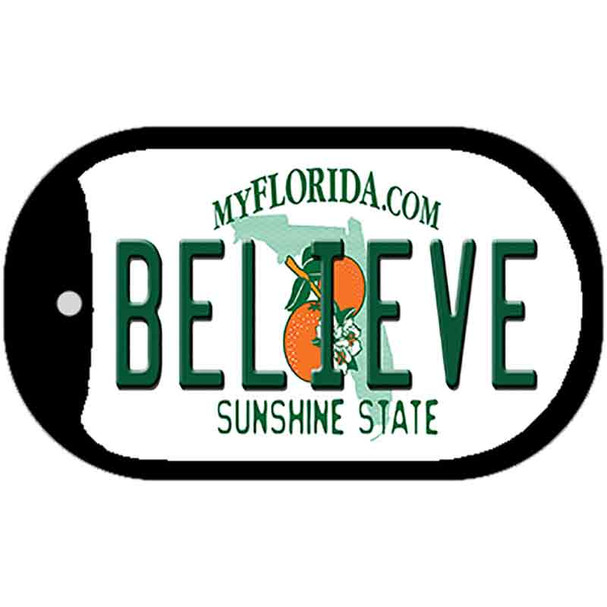 Believe Florida Novelty Metal Dog Tag Necklace DT-6039
