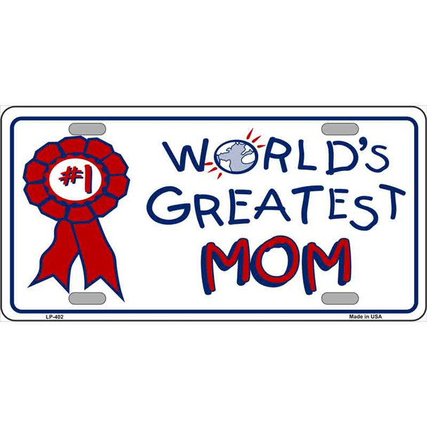 Worlds Greatest Mom Metal Novelty License Plate
