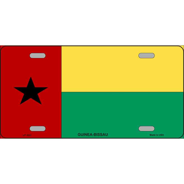 Guinea-Bissau Flag Metal Novelty License Plate Tag Sign