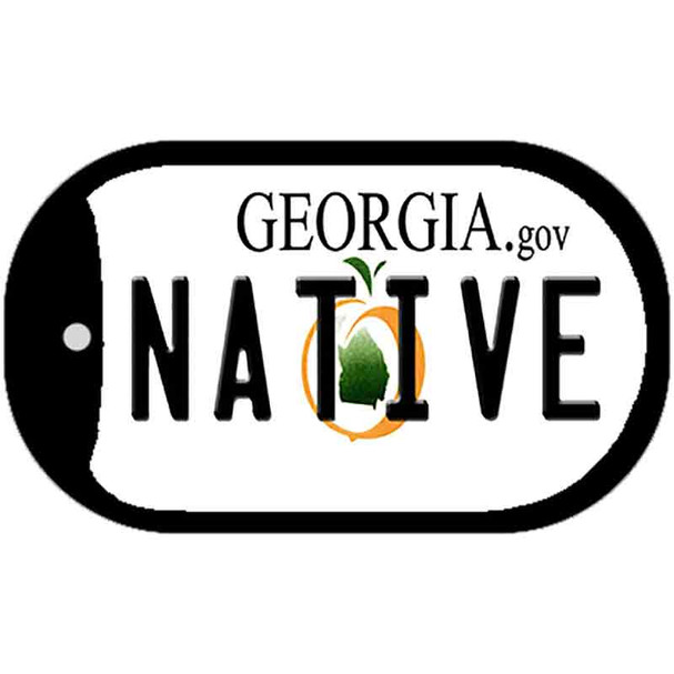 Native Georgia Novelty Metal Dog Tag Necklace DT-6158