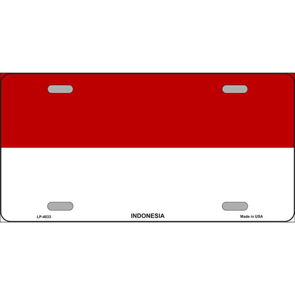 Indonesia Flag Metal Novelty License Plate