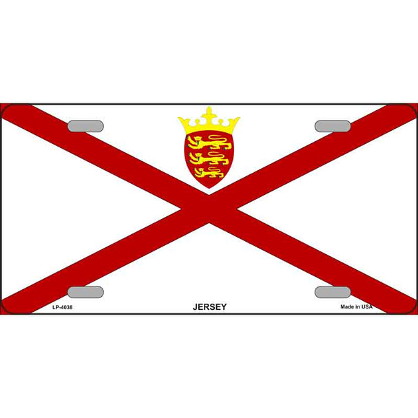 Jersey Flag Metal Novelty License Plate