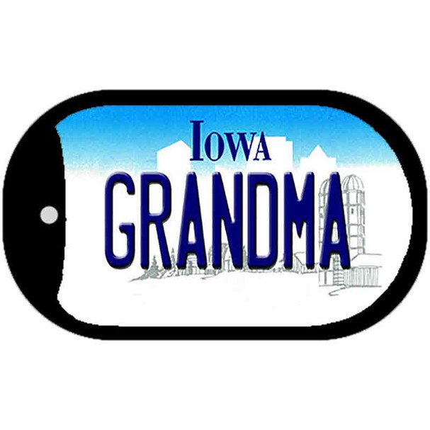 Grandma Iowa Novelty Metal Dog Tag Necklace DT-10953