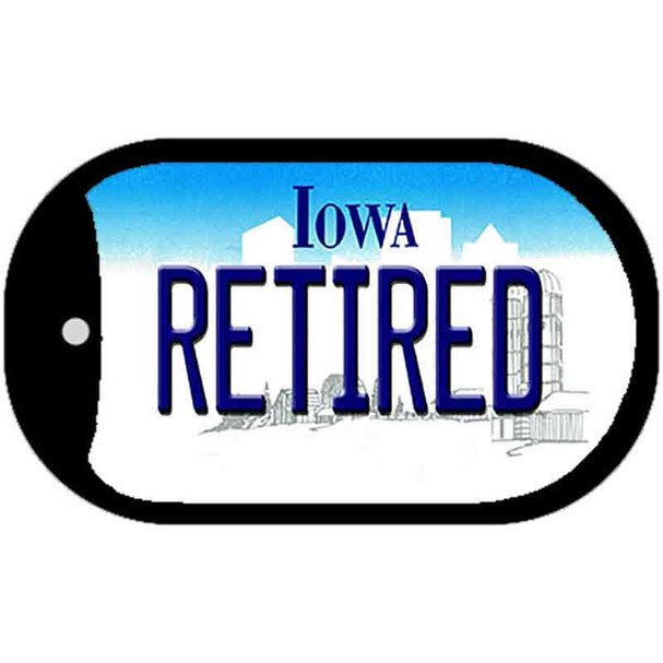 Retired Iowa Novelty Metal Dog Tag Necklace DT-10954