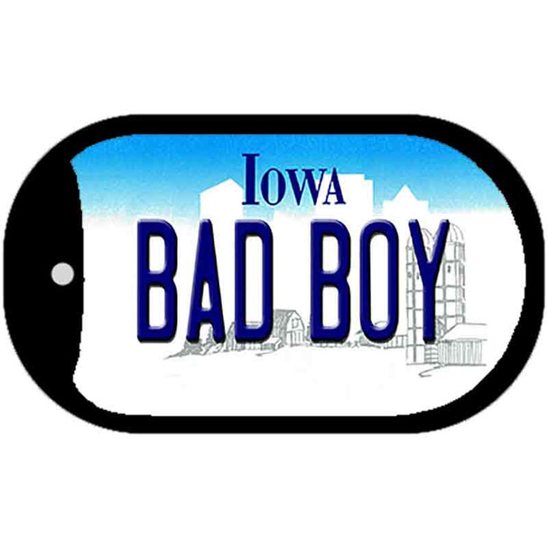 Bad Boy Iowa Novelty Metal Dog Tag Necklace DT-10967