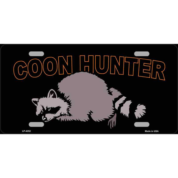 Coon Hunter Metal Novelty License Plate