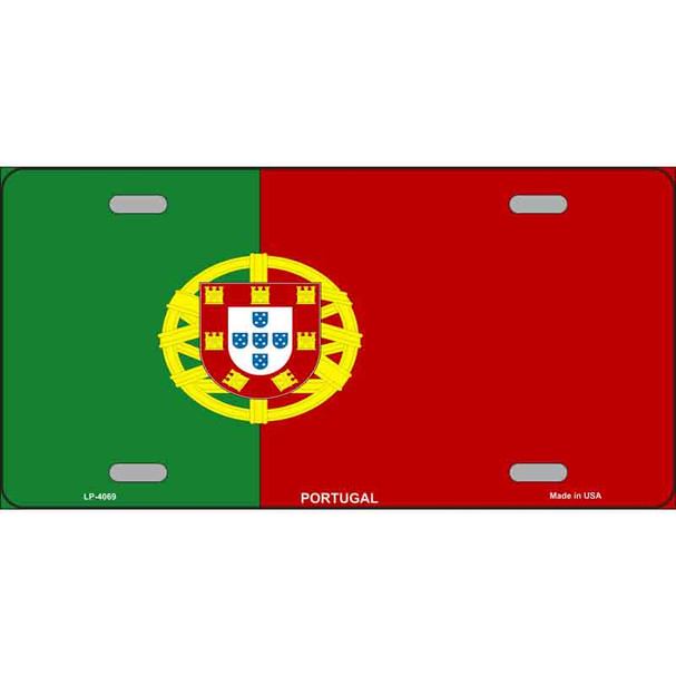 Portugal Flag Metal Novelty License Plate