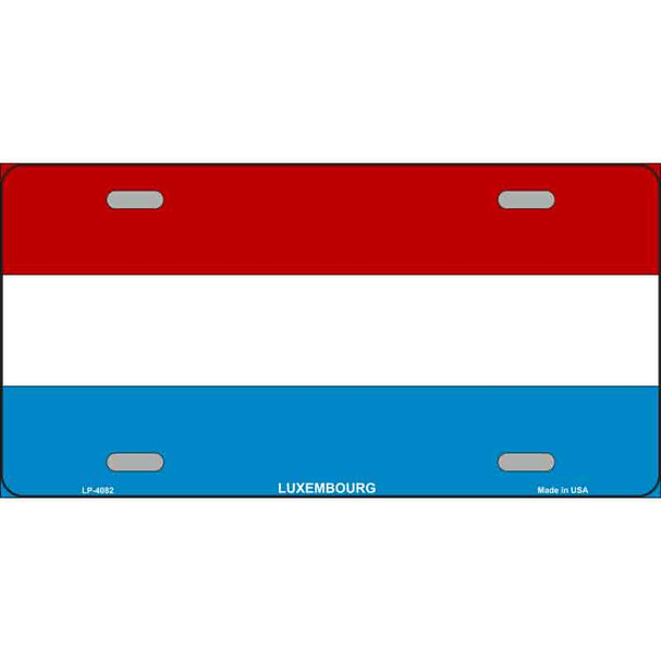 Luxembourg Flag Metal Novelty License Plate