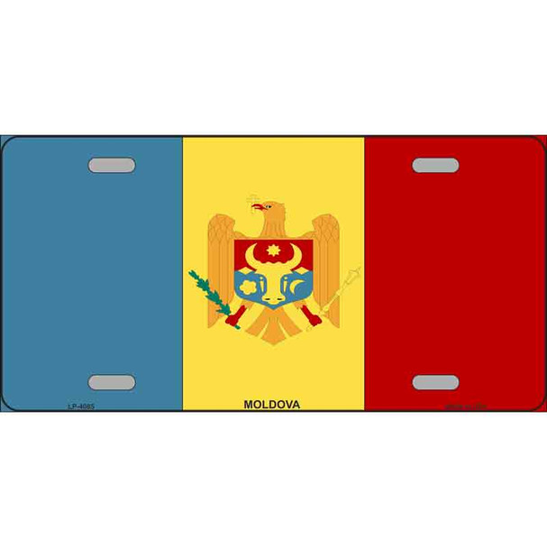 Moldova Flag Metal Novelty License Plate