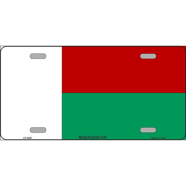 Madagascar Flag Metal Novelty License Plate