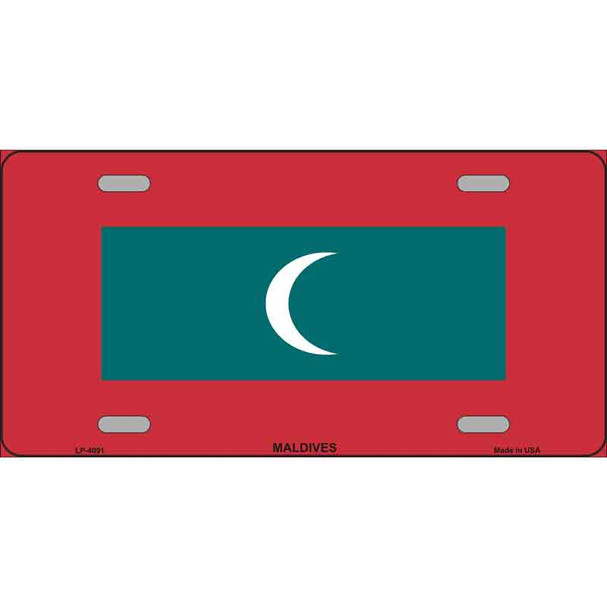 Maldives Flag Metal Novelty License Plate