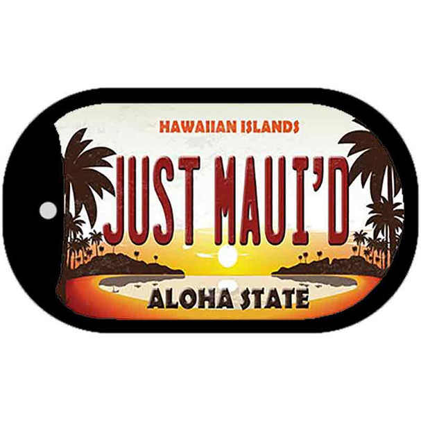 Just Maui'd Hawaiian Islands Novelty Metal Dog Tag Necklace DT-8826