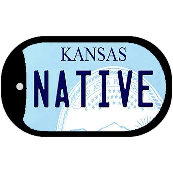Native Kansas Novelty Metal Dog Tag Necklace DT-6624