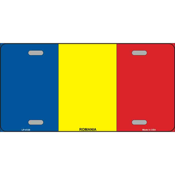 Romania Flag Metal Novelty License Plate