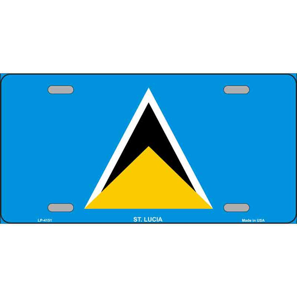 St Lucia Flag Metal Novelty License Plate