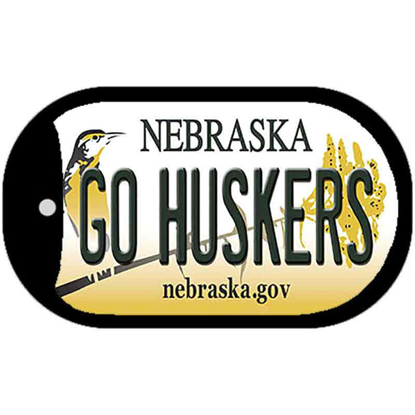 Go Huskers Nebraska Novelty Metal Dog Tag Necklace DT-10580