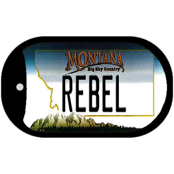 Rebel Montana Novelty Metal Dog Tag Necklace DT-11130