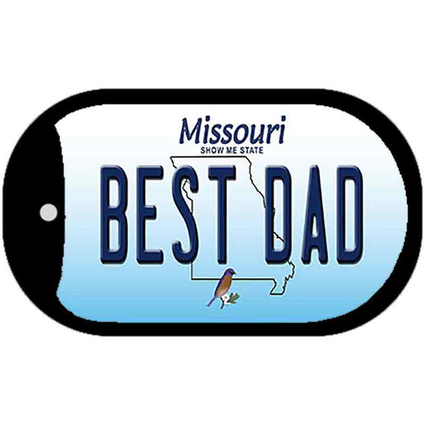 Best Dad Missouri Novelty Metal Dog Tag Necklace DT-10276