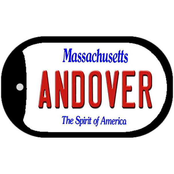 Andover Massachusetts Novelty Metal Dog Tag Necklace DT-10990