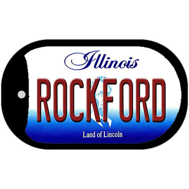 Rockford Illinois Novelty Metal Dog Tag Necklace DT-10284