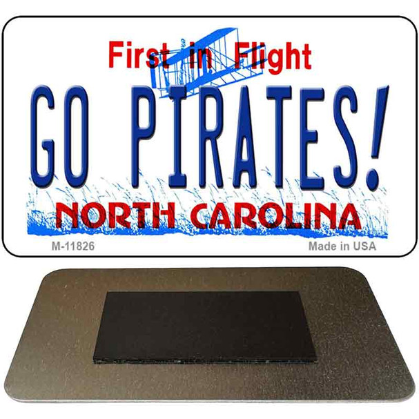 Go Pirates North Carolina Novelty Metal Magnet M-11826