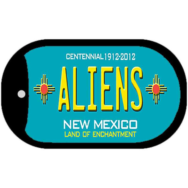 Aliens Teal New Mexico Novelty Metal Dog Tag Necklace DT-2793