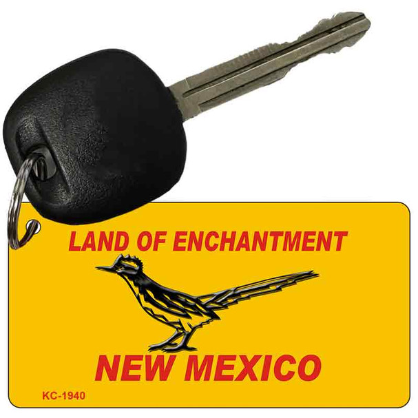 Road Runner Yellow New Mexico Novelty Metal Key Chain KC-1940