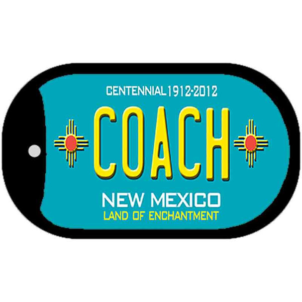 Coach Teal New Mexico Novelty Metal Dog Tag Necklace DT-6694