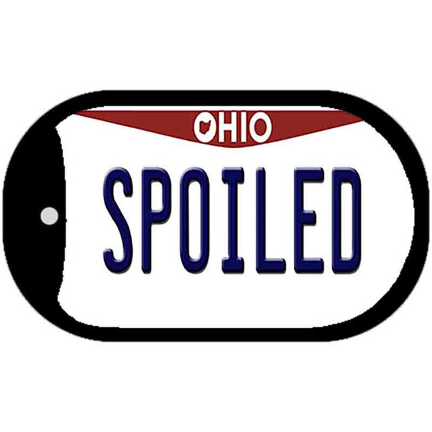 Spoiled Ohio Novelty Metal Dog Tag Necklace DT-10083