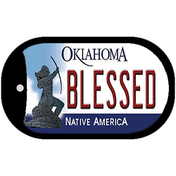 Blessed Oklahoma Novelty Metal Dog Tag Necklace DT-6223