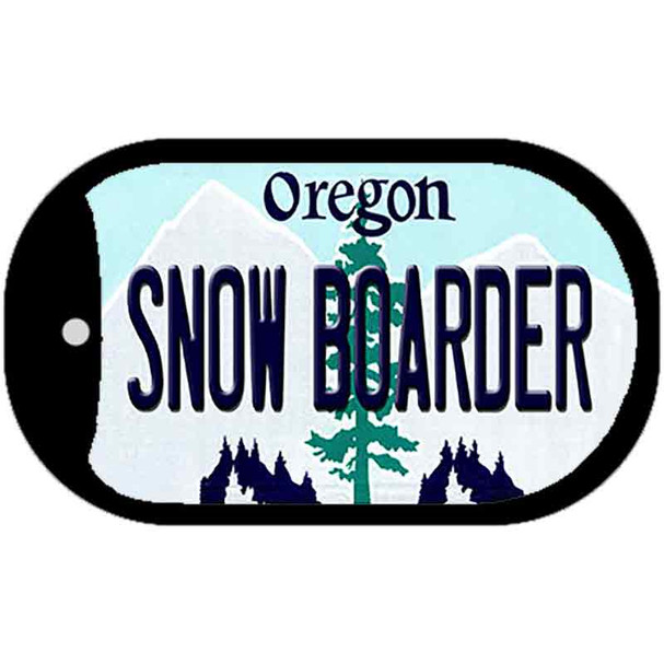 Snow Boarder Oregon Novelty Metal Dog Tag Necklace DT-10365
