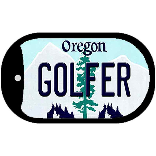 Golfer Oregon Novelty Metal Dog Tag Necklace DT-10377