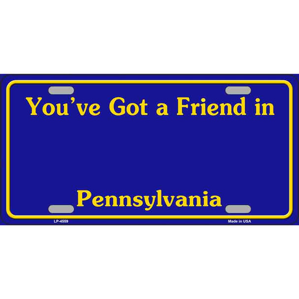 Pennsylvania Novelty State Background Blank Metal License Plate