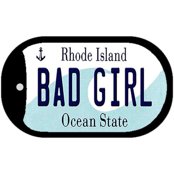 Bad Girl Rhode Island Novelty Metal Dog Tag Necklace DT-11220