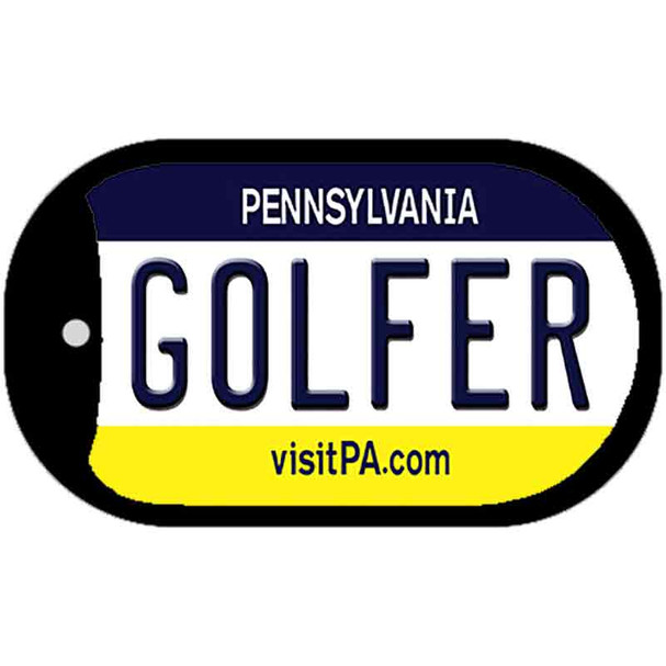 Golfer Pennsylvania Novelty Metal Dog Tag Necklace DT-6062