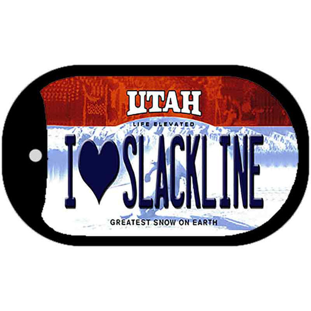 I Love Slackline Utah Novelty Metal Dog Tag Necklace DT-10237