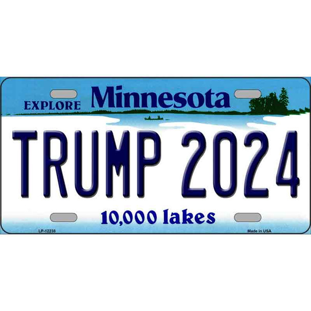 Trump 2024 Minnesota Novelty Metal License Plate LP-12238