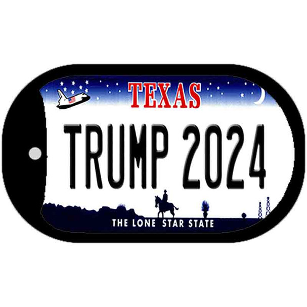Trump 2024 Texas Novelty Metal Dog Tag Necklace DT-12256