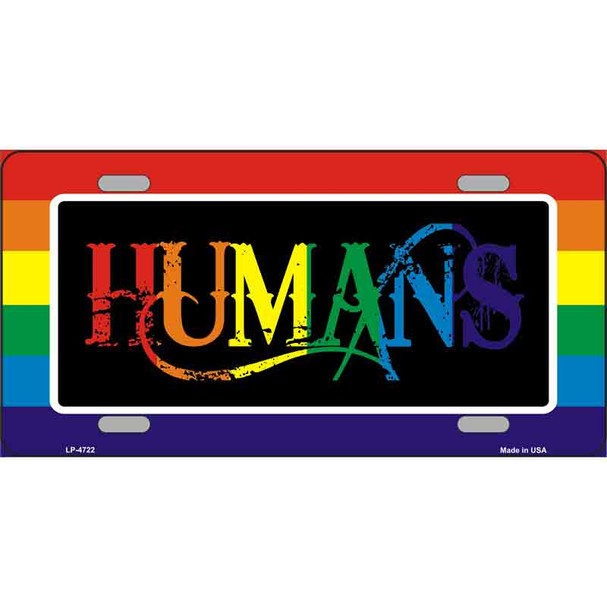 Humans Metal Novelty License Plate