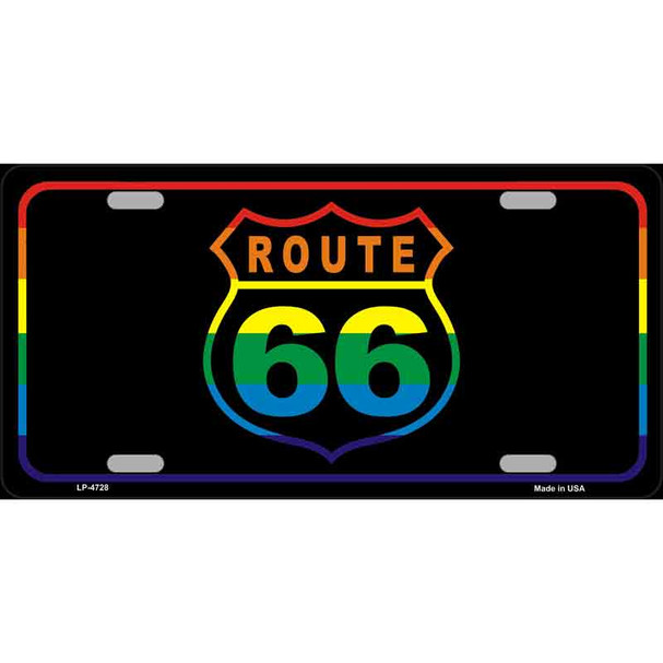 Route 66 Metal Novelty License Plate