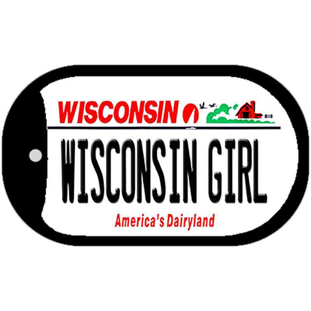 Wisconsin Girl Wisconsin Novelty Metal Dog Tag Necklace DT-10631