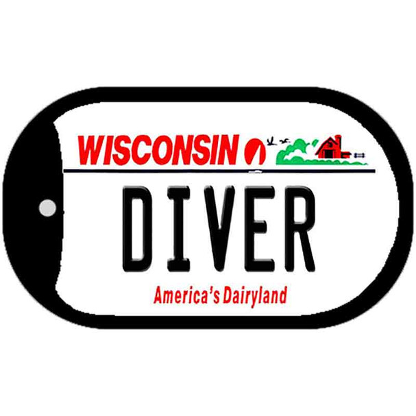 Diver Wisconsin Novelty Metal Dog Tag Necklace DT-10633