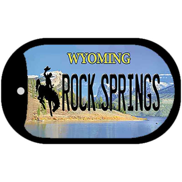 Rock Spring Wyoming Novelty Metal Dog Tag Necklace DT-10523