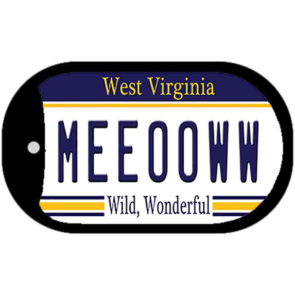 Meeooww West Virginia Novelty Metal Dog Tag Necklace DT-6536