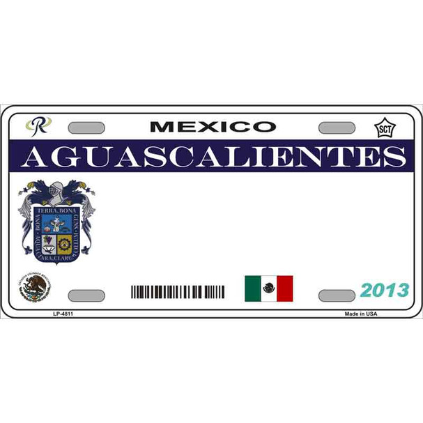 Aguascalientes Mexico Novelty Metal License Plate