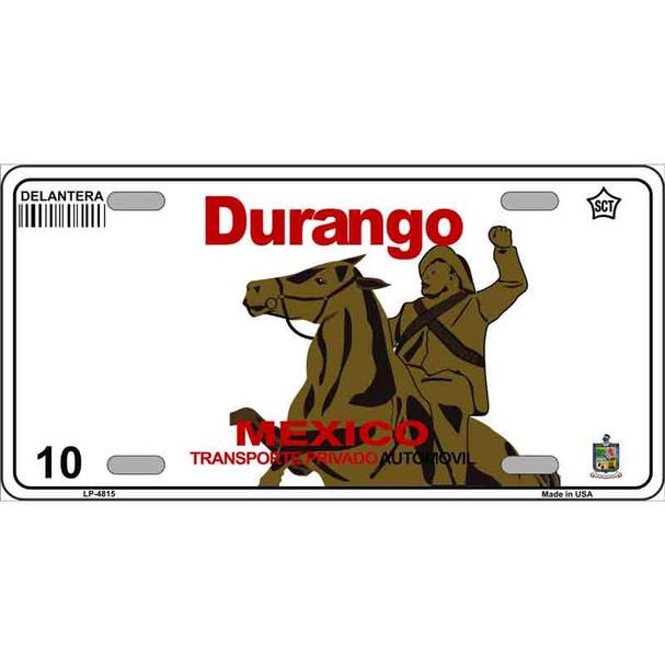 Durango Mexico Novelty Metal License Plate