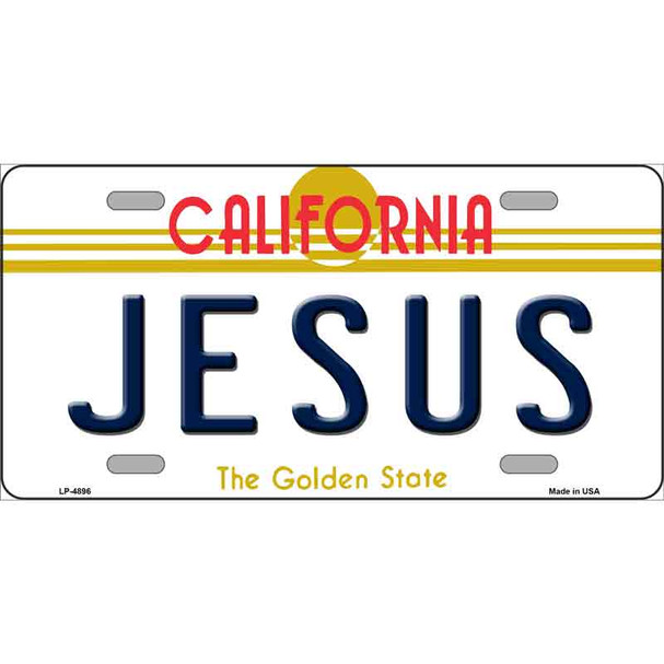 Jesus California Novelty Metal License Plate