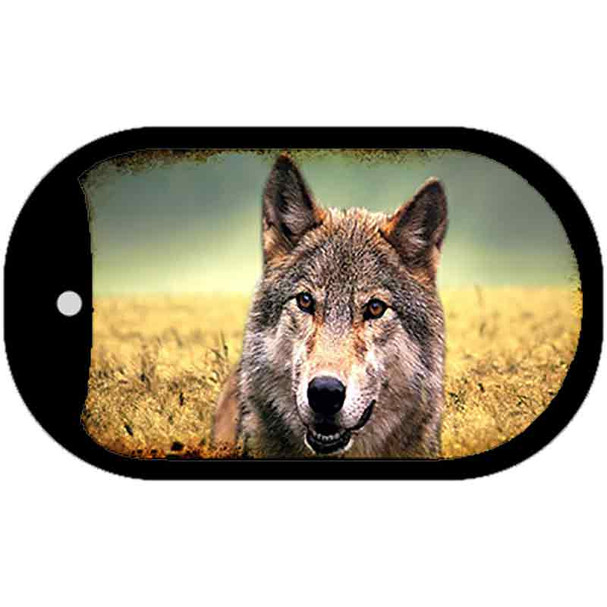 Wolf Novelty Metal Dog Tag Necklace DT-1189