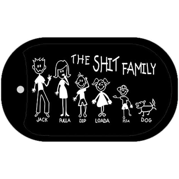 The Shit Family Novelty Metal Dog Tag Necklace DT-2513