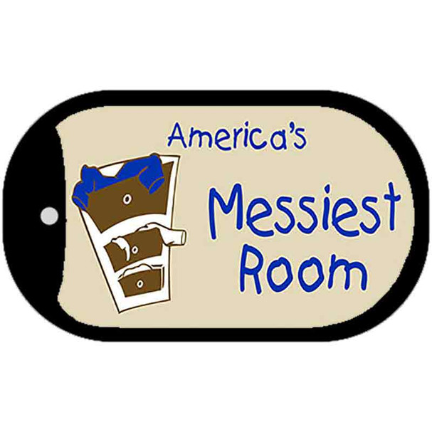 Americas Messiest Room Novelty Metal Dog Tag Necklace DT-2890